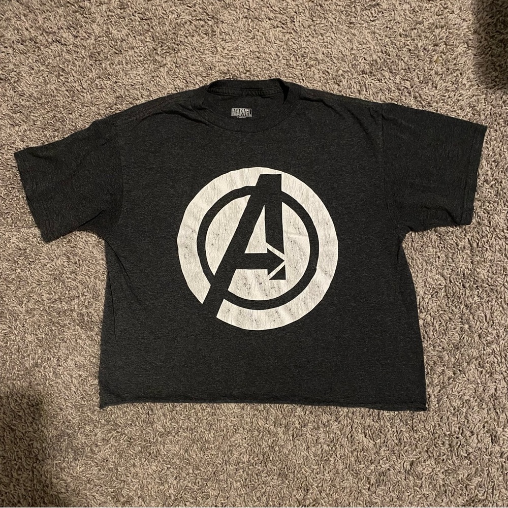 Oversized Avengers Crop Top
